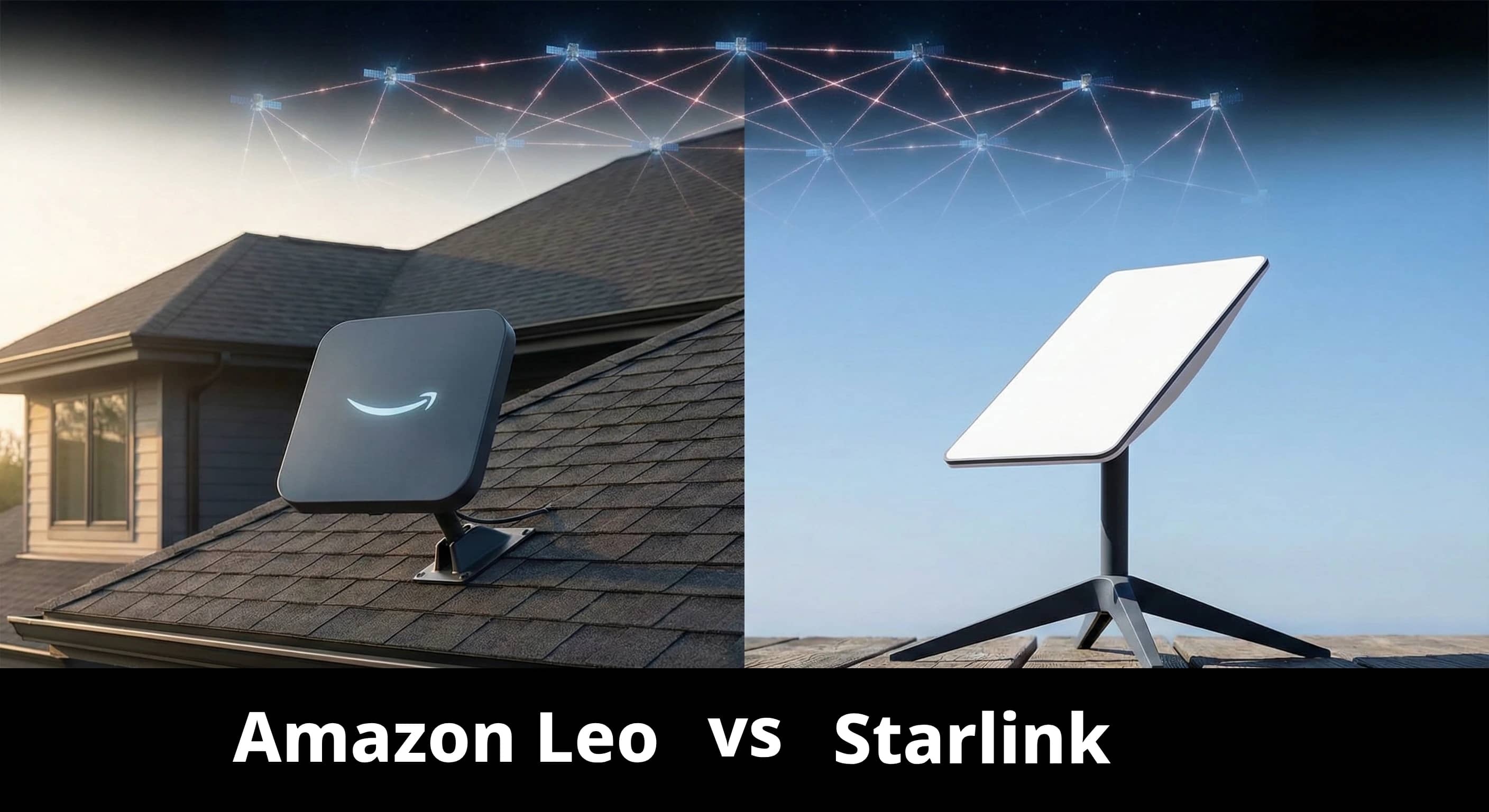 Amazon Leo vs. Starlink representative image