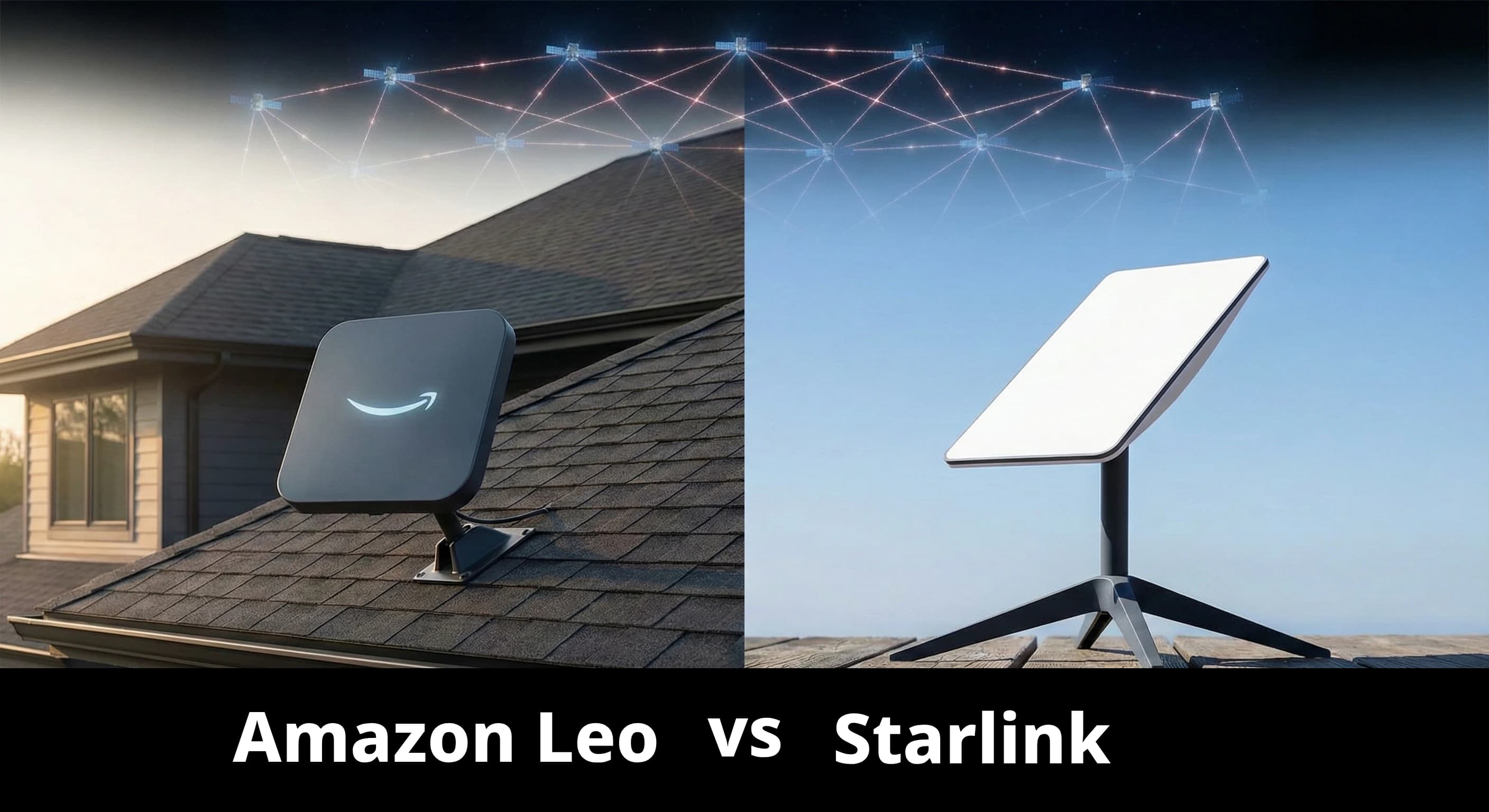 Amazon Leo vs. Starlink representative image