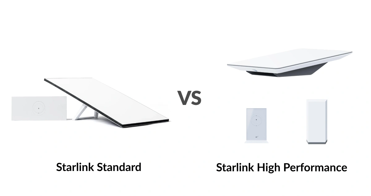Starlink standard kit versus Starlink high performance kit
